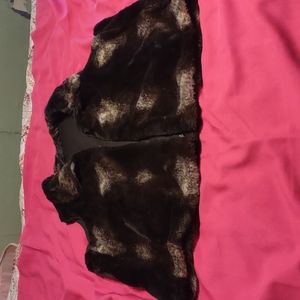 Faux fur sleeveless vest